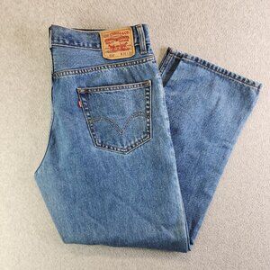 Levis Jeans Mens 36x30 Blue 550 Relaxed Fit Y2K Straight Leg 100% Cotton Denim